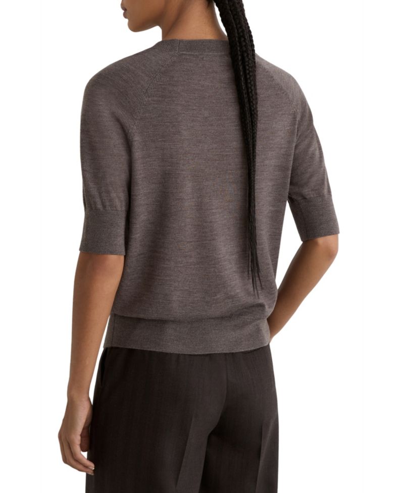 Women's Suzzie Merino Wool Crewneck Short Raglan Sleeves T-Shirt