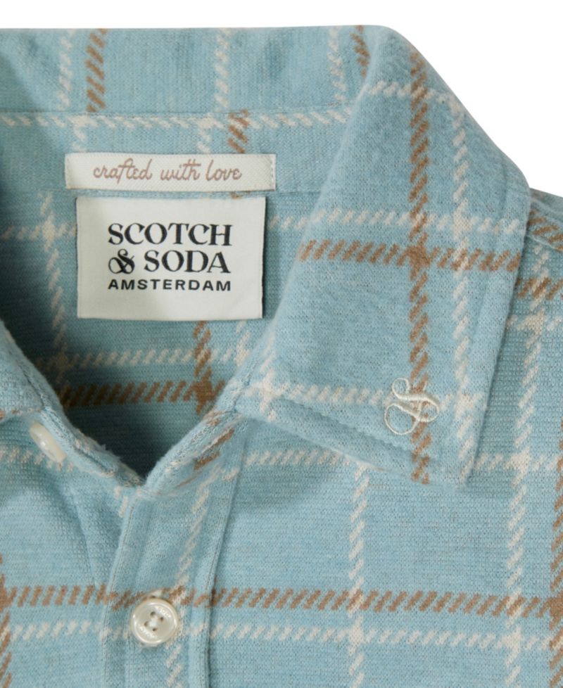 Big Boys Yarn Dye Knit Twill Button Up Shirt