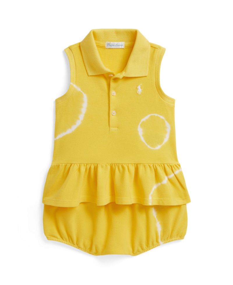 Baby Girls' Tie-Dye Mesh Sleeveless Polo Shirt and Bloomer, 2-Piece Set