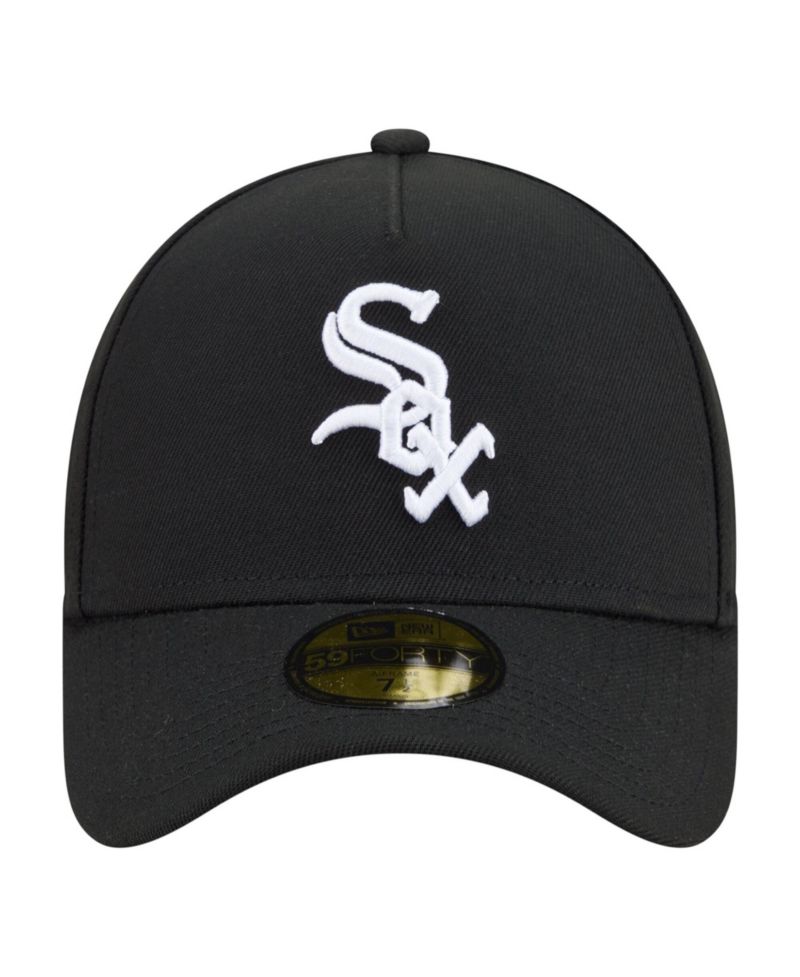 Men's Black Chicago White Sox A-Frame 59FORTY Fitted Hat