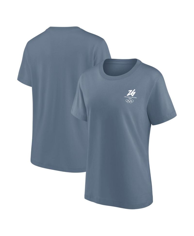 Women's Blue Milano Cortina 2026 Winter Olympics Essentials T-Shirt