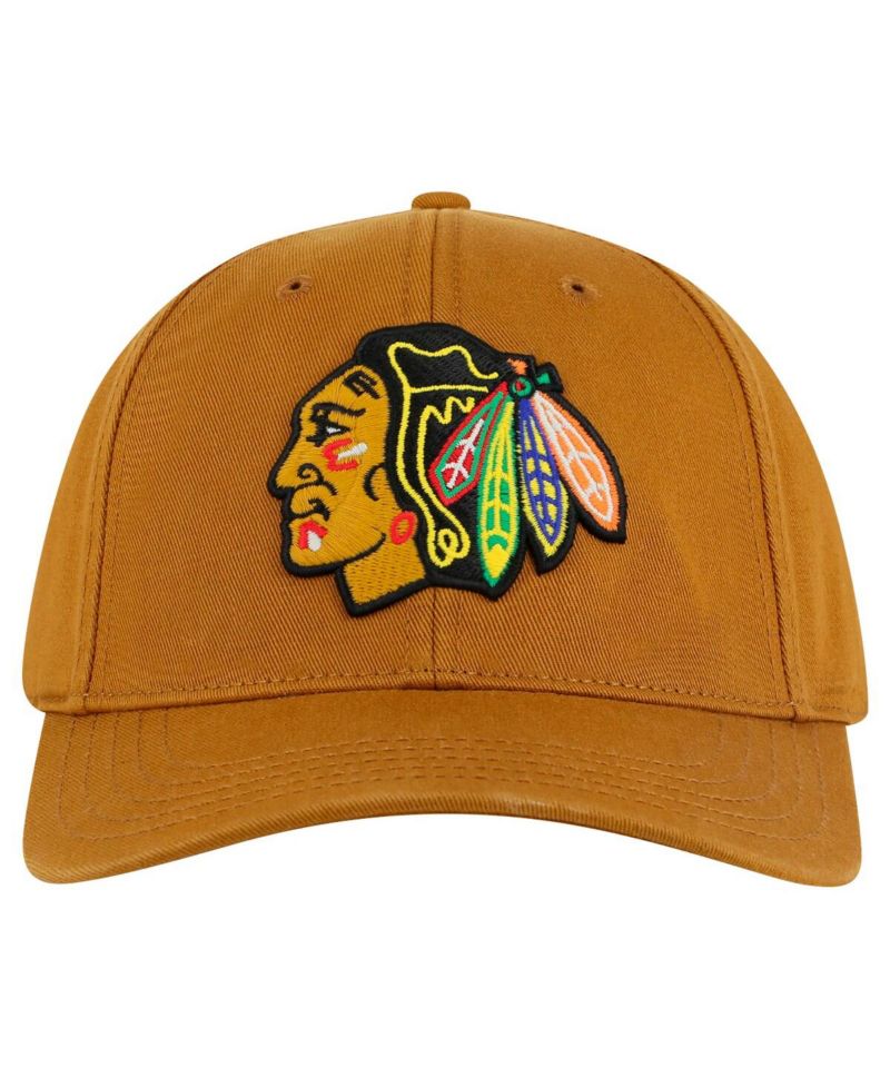 Men's Tan Chicago Blackhawks Hepcat Washed Twill Adjustable Hat