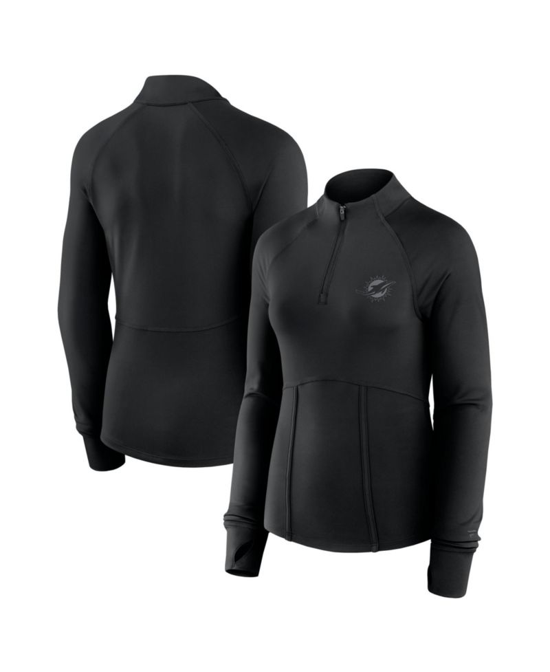 Women's Miami Dolphins Elements Mock Neck Quarter-Zip Sweatshirt