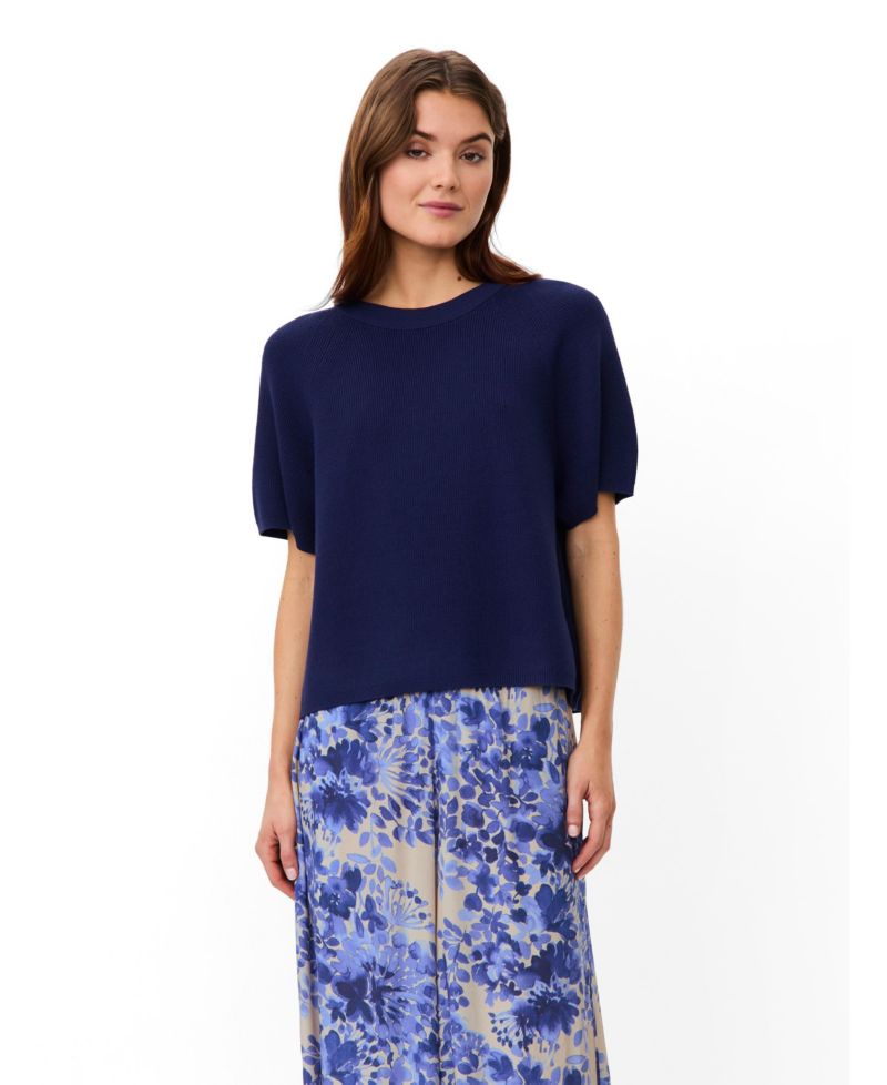 Women's MaFokimia Short-Sleeve Crewneck Pullover Knit Blouse