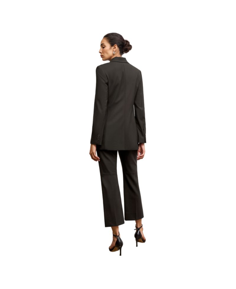 Tessa Kick Flare Trouser - Washable Wool Twill
