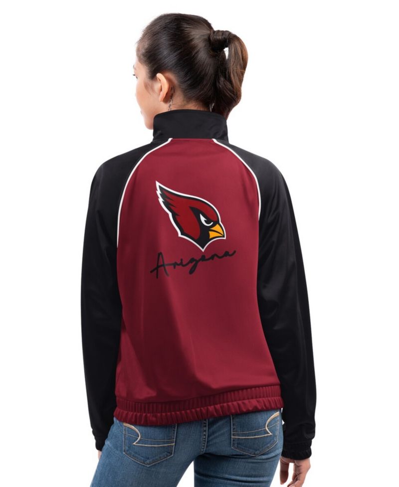 Women's Cardinal Arizona Cardinals Replay Full-Zip Track Jacket