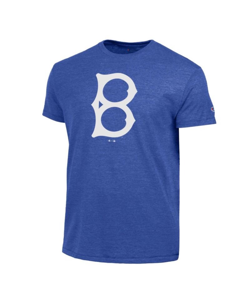 Men's Royal Brooklyn Dodgers Cooperstown Logo Tri-Blend T-Shirt