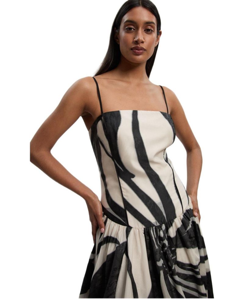 Women's Floral Jacquard Maxi Prom Dress