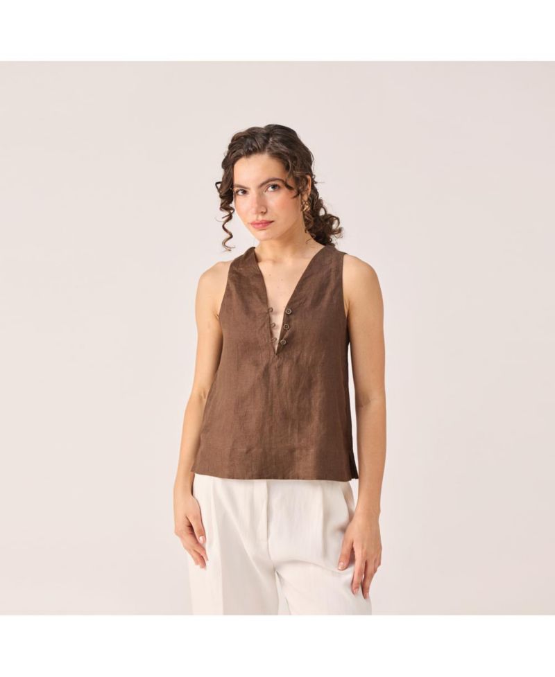 Women's Button Neck Top