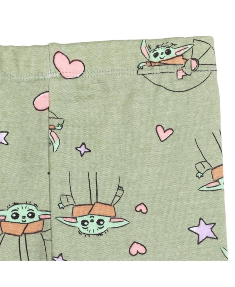 Girls (6-12)The Mandalorian Yoda T-Shirt and Leggings Outfit Set