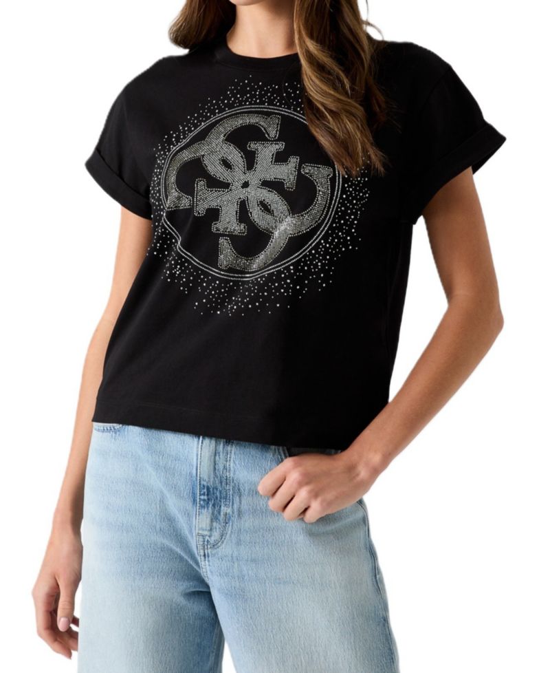 Women's 4G Degrade Hotfix Graphic Cotton T-Shirt