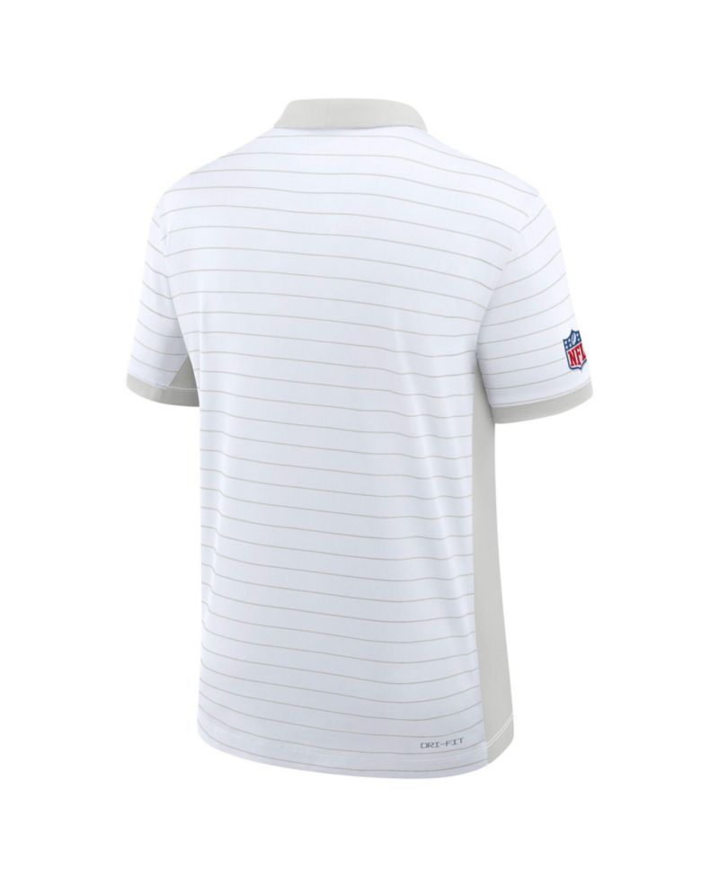 Men's White Dallas Cowboys Sideline Victory Stripe Dri-FIT Polo Shirt