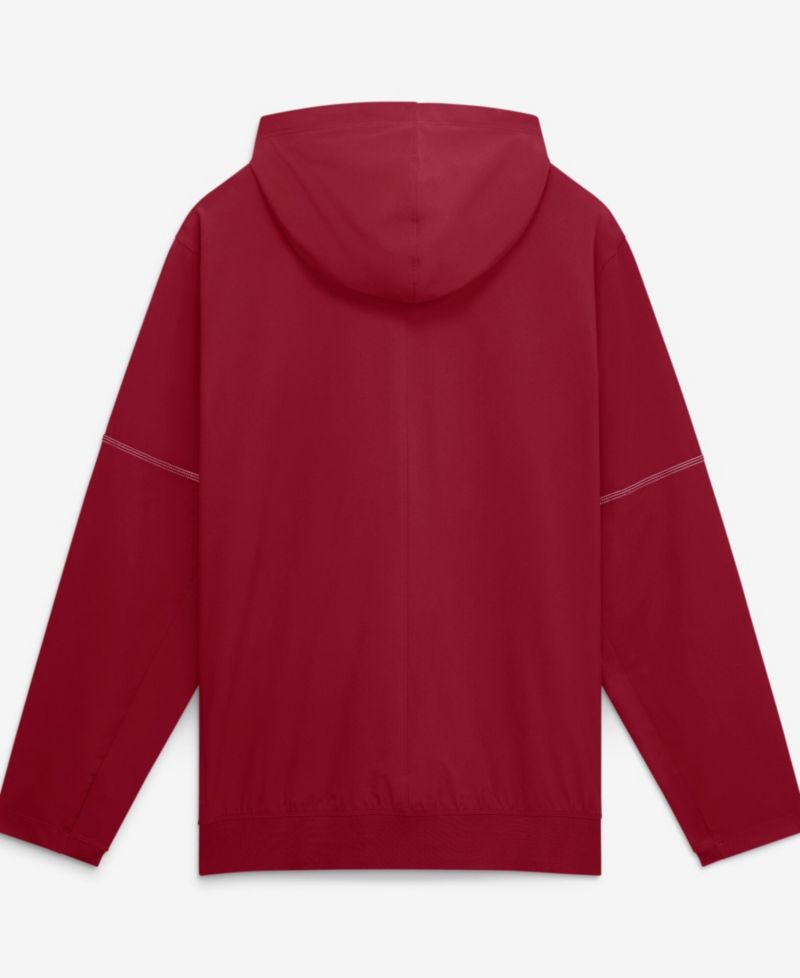 Men's Crimson Oklahoma Sooners 2026 Sideline Anorak Half-Zip Hoodie