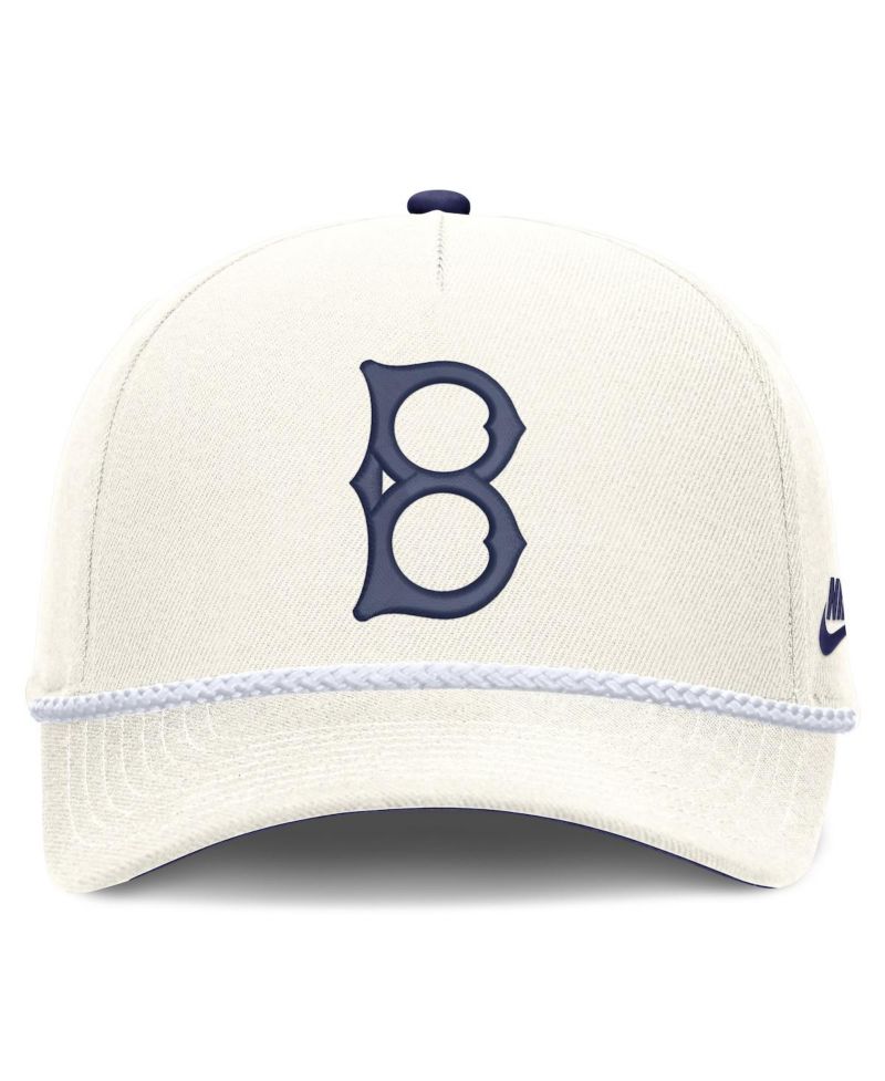 Men's Cream Brooklyn Dodgers Cooperstown Collection Rise Adjustable Hat