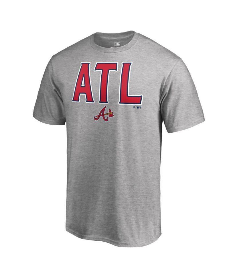 Men's Heather Gray Atlanta Braves Hometown ATL T-shirt