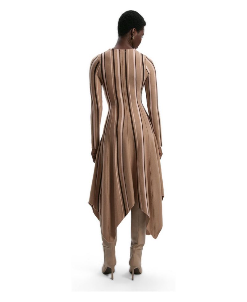 Women's Asymmetric Hem Knit Midi Dress