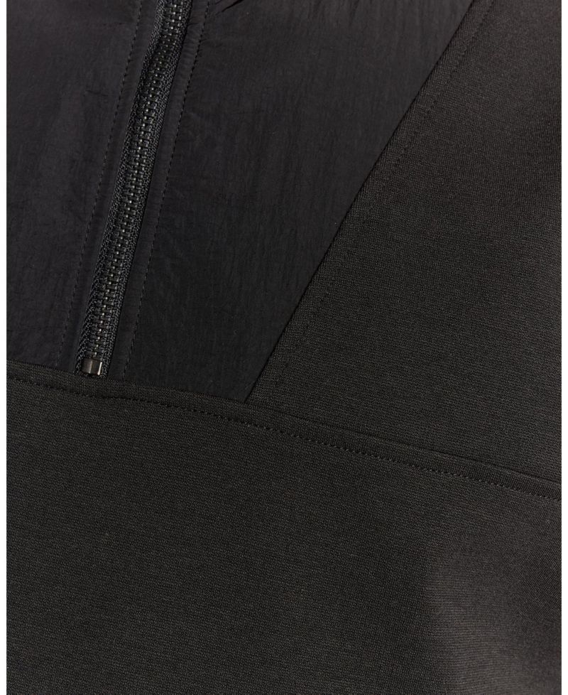 Men's Panelled Hybrid Quarter Zip Sweatshirt