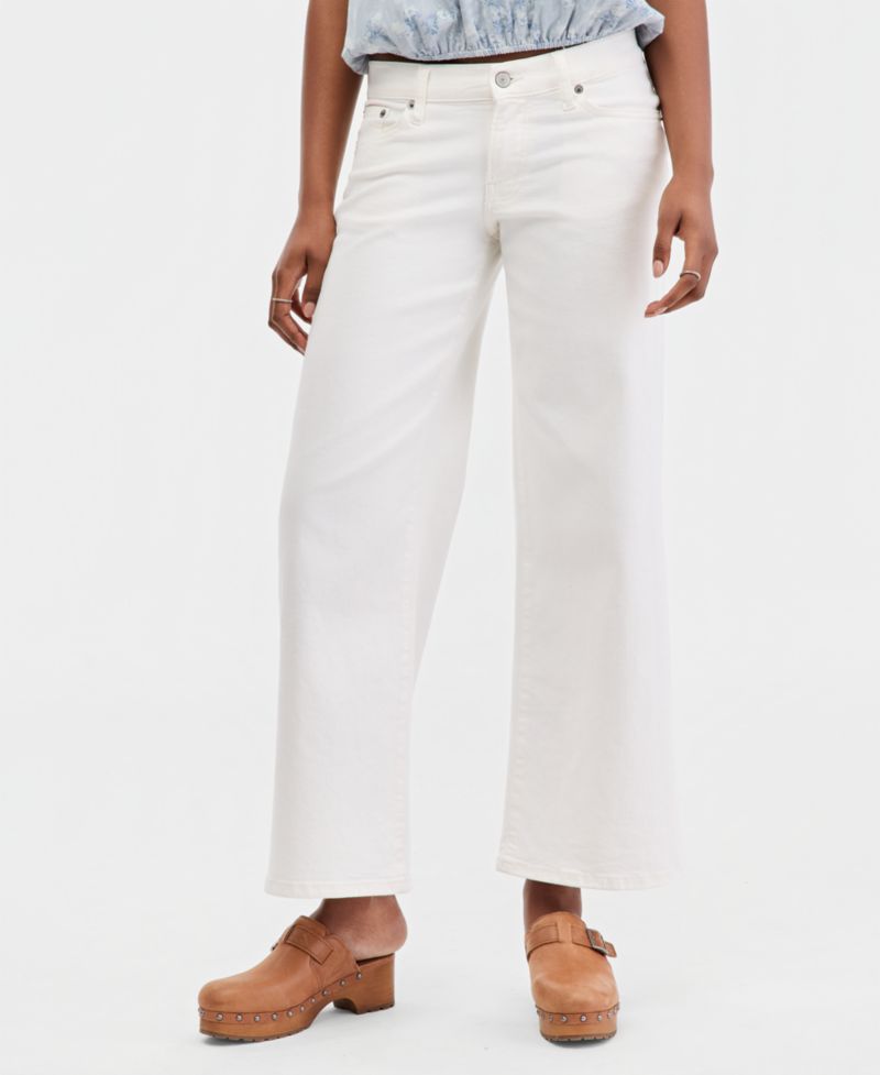 Women's Sweet Mid-Rise Wide-Leg Jeans
