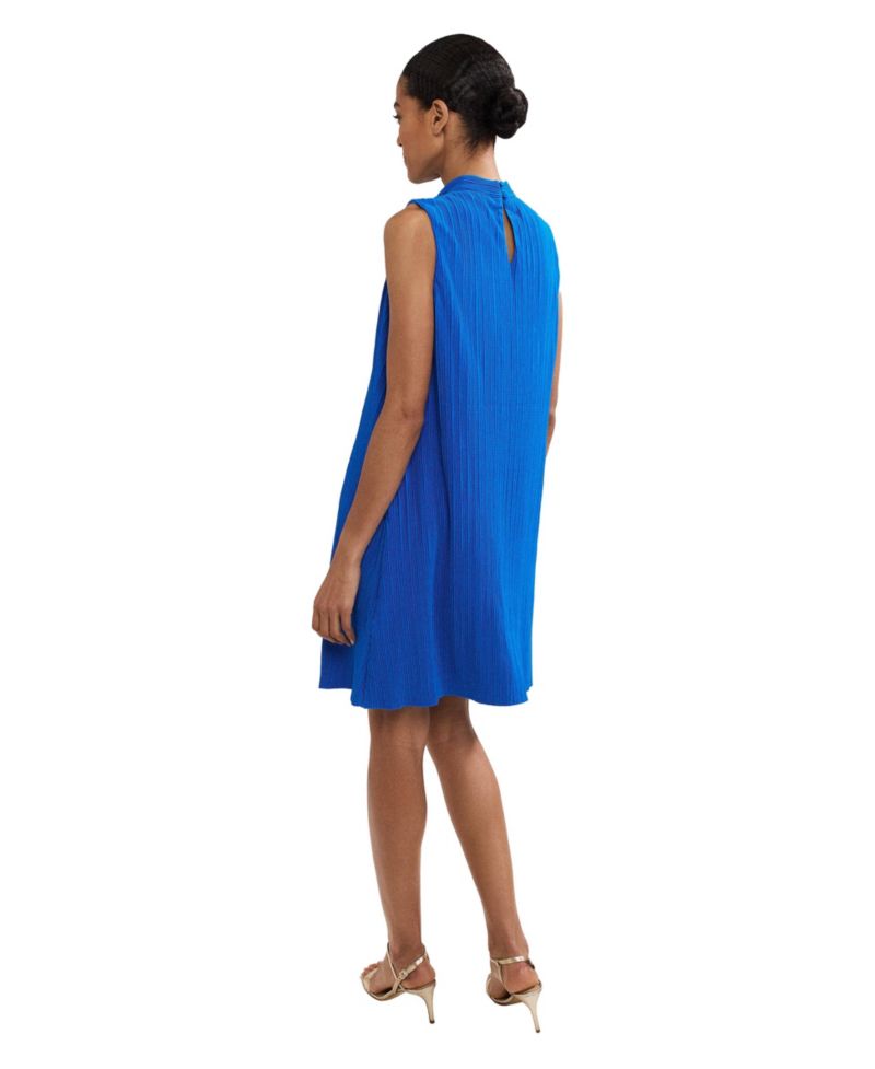 Women's Betsie Fine-Plisse Funnel-Neck Sleeveless Dress