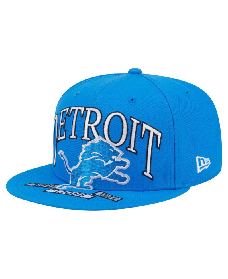 Men's Blue Detroit Lions Oversized 59FIFTY Fitted Hat