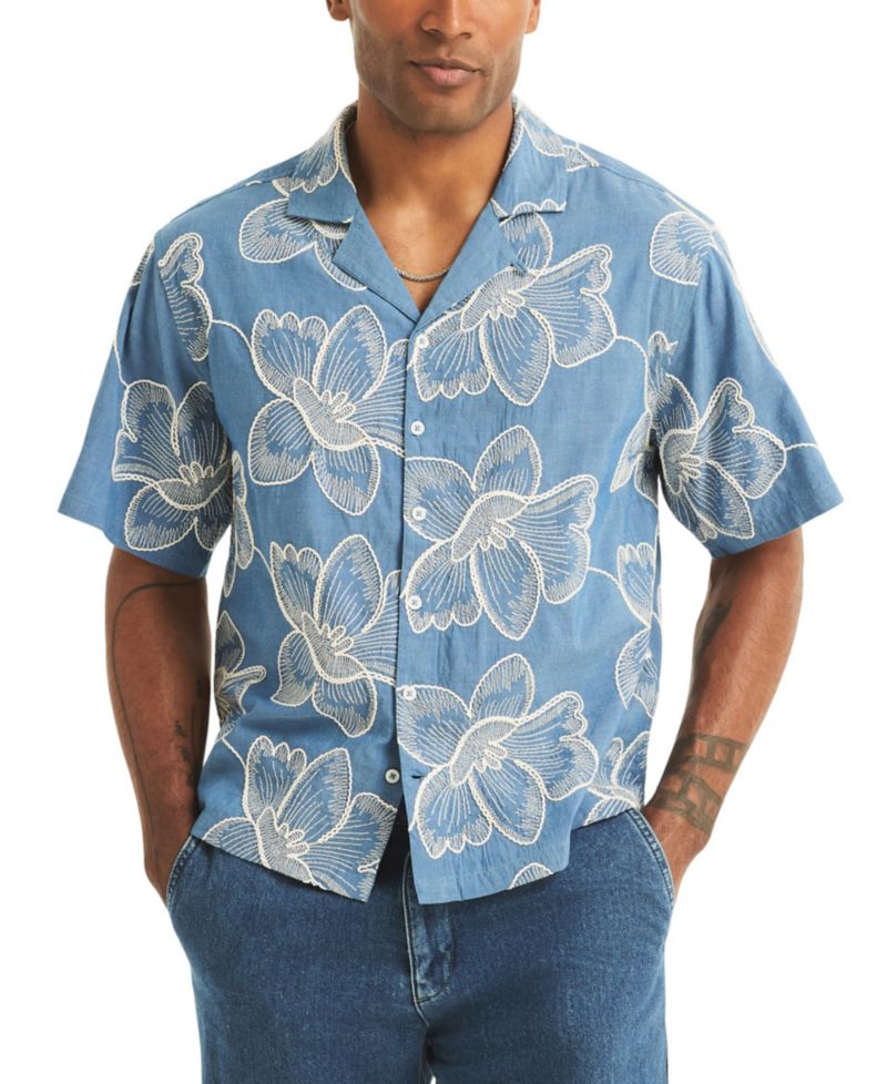 Men's Short-Sleeve Camp Collar Shirt