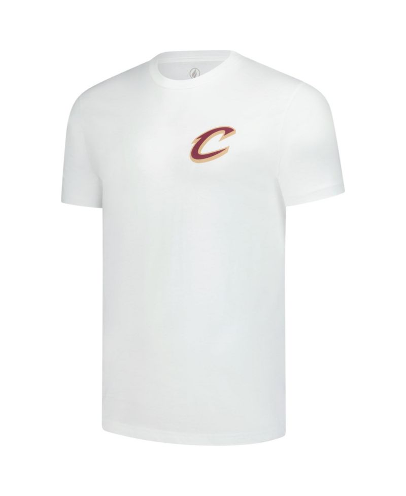 Men's and Women's White Cleveland Cavaliers Burst Logo T-Shirt