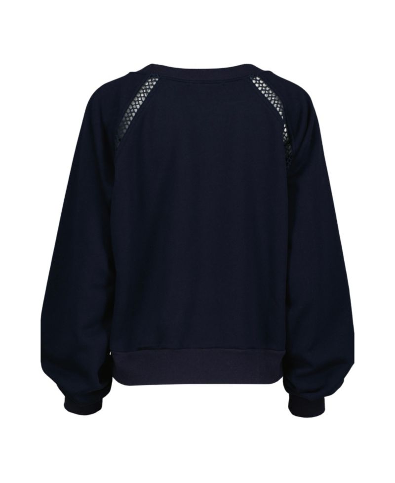 Women's Belmond Long Sleeve Scoop Neck Open-Knit Accents Sweatshirt