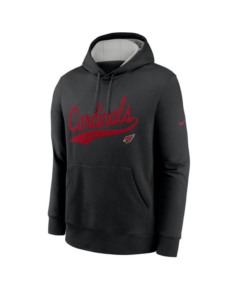 Men's Black Arizona Cardinals Rewind Club Logo Pullover Hoodie