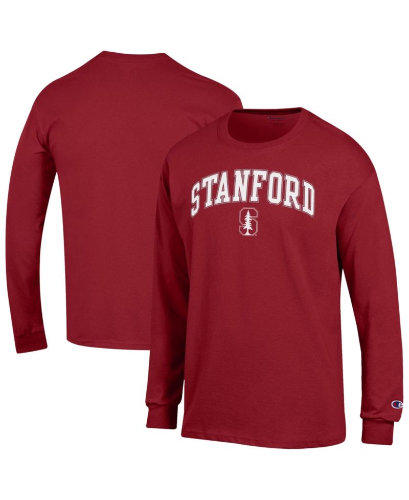 Men's Champion Cardinal Stanford Cardinal Arch Over Logo Long Sleeve T-Shirt