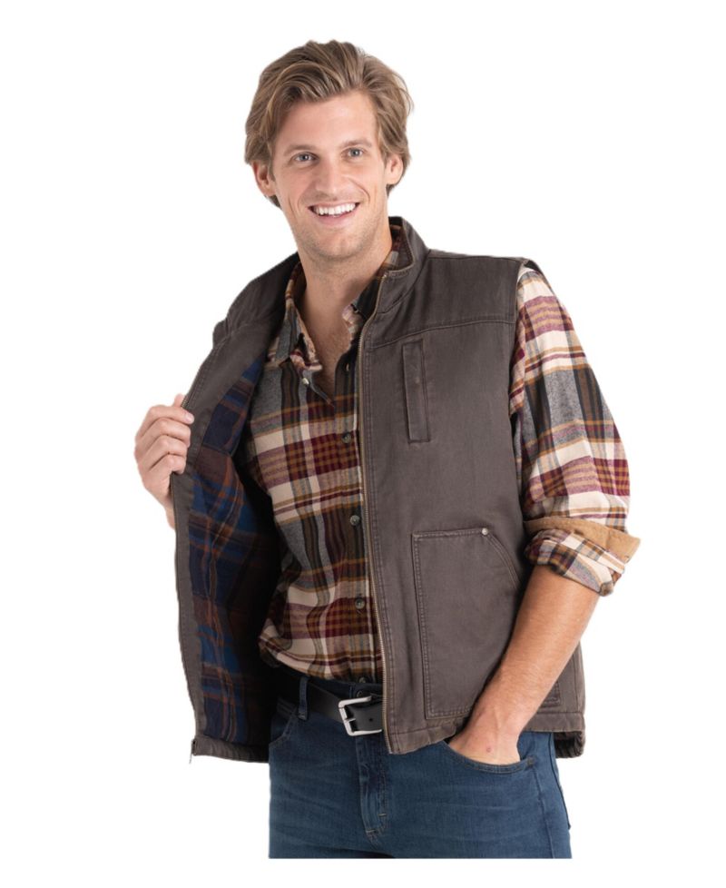 Big & Tall Journeyman Plaid Lined Water Resistant Vest