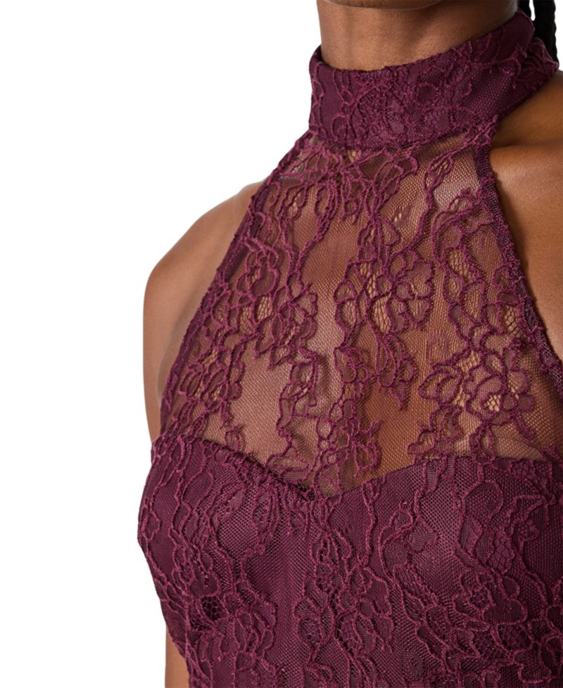 Izzi Halter Sleeveless Lace Dress
