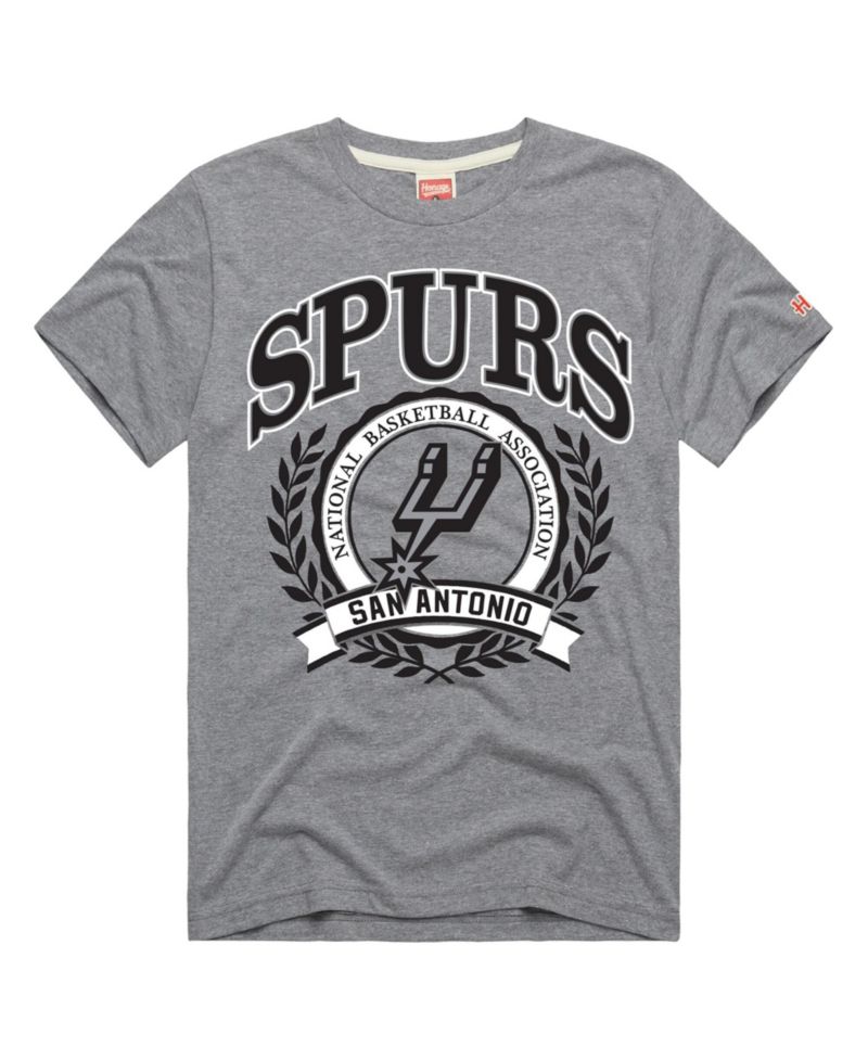 Men's and Women's Gray San Antonio Spurs Crest Tri-Blend T-Shirt