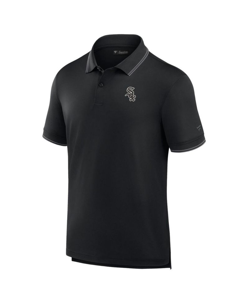 Men's Black Chicago White Sox Pique Polo Shirt