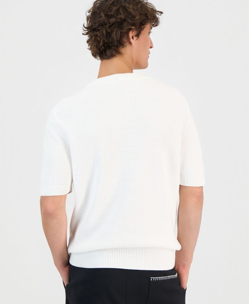 Men's Cotton Textured Short-Sleeve Shirt