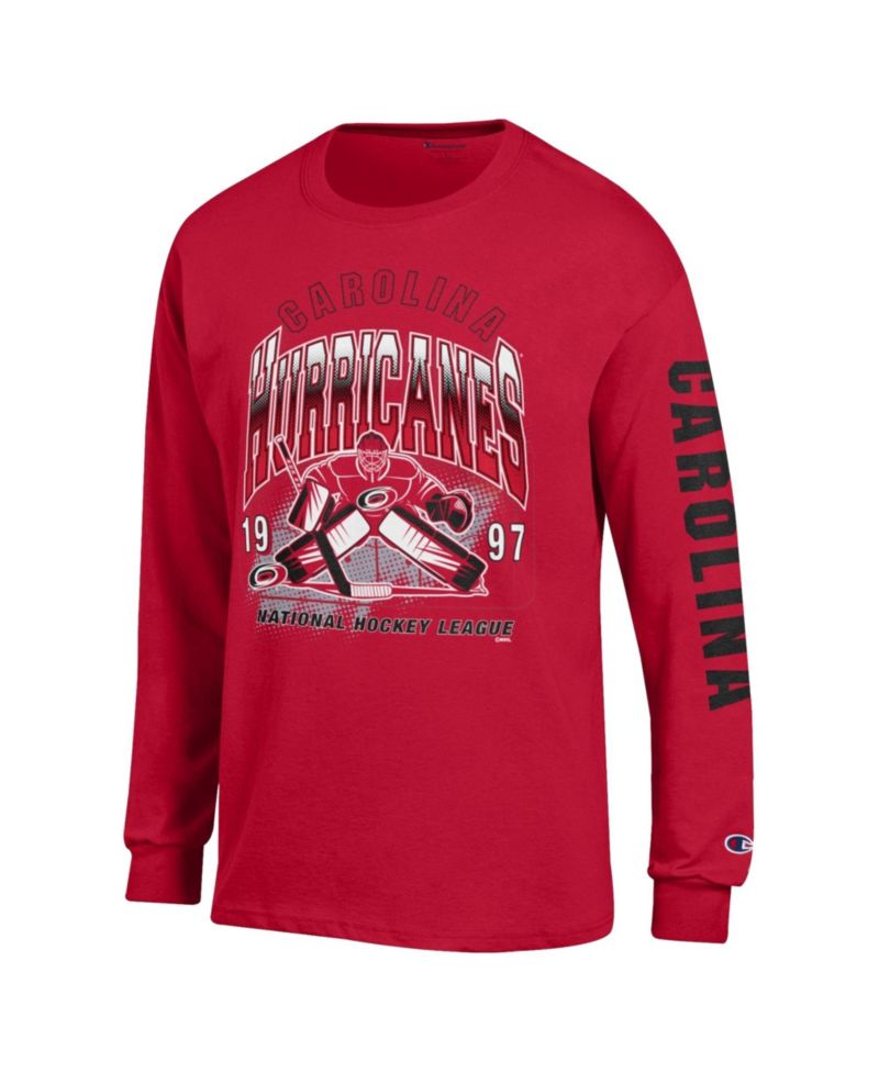 Men's Red Carolina Hurricanes Long Sleeve Jersey T-Shirt