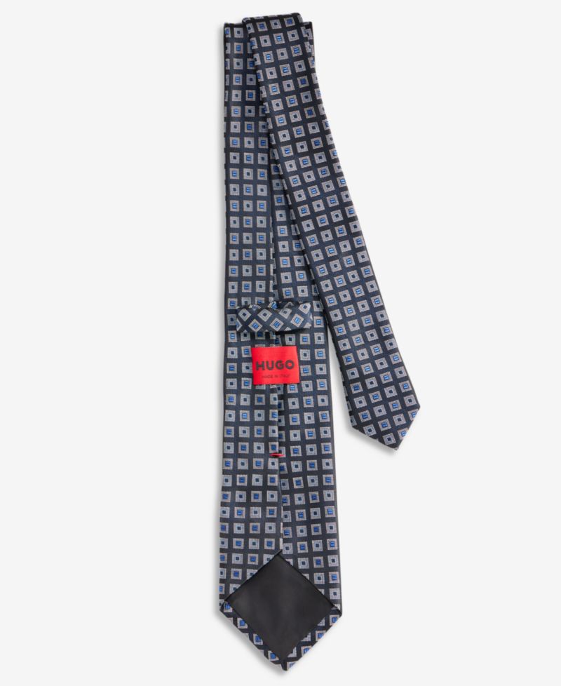 Hugo by Men's Slim-Fit Grid Pattern Tie