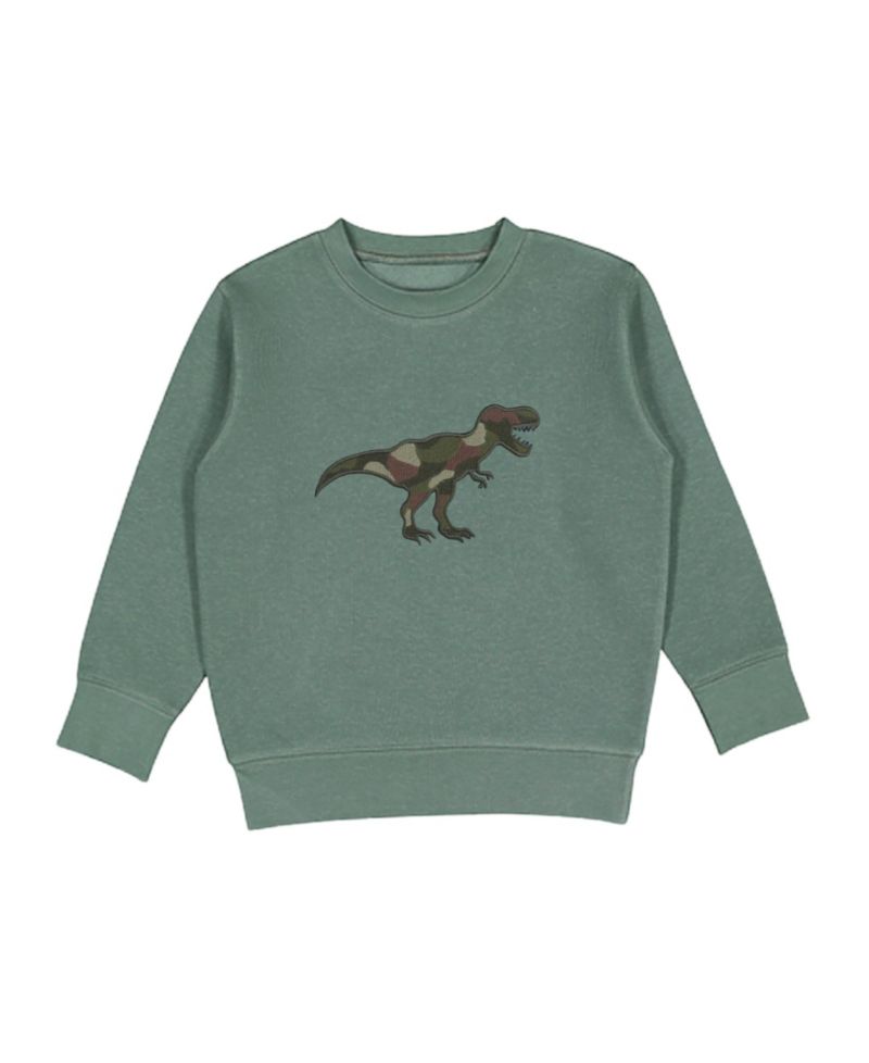 Big Boys Camo Dino Patch Sweatshirt