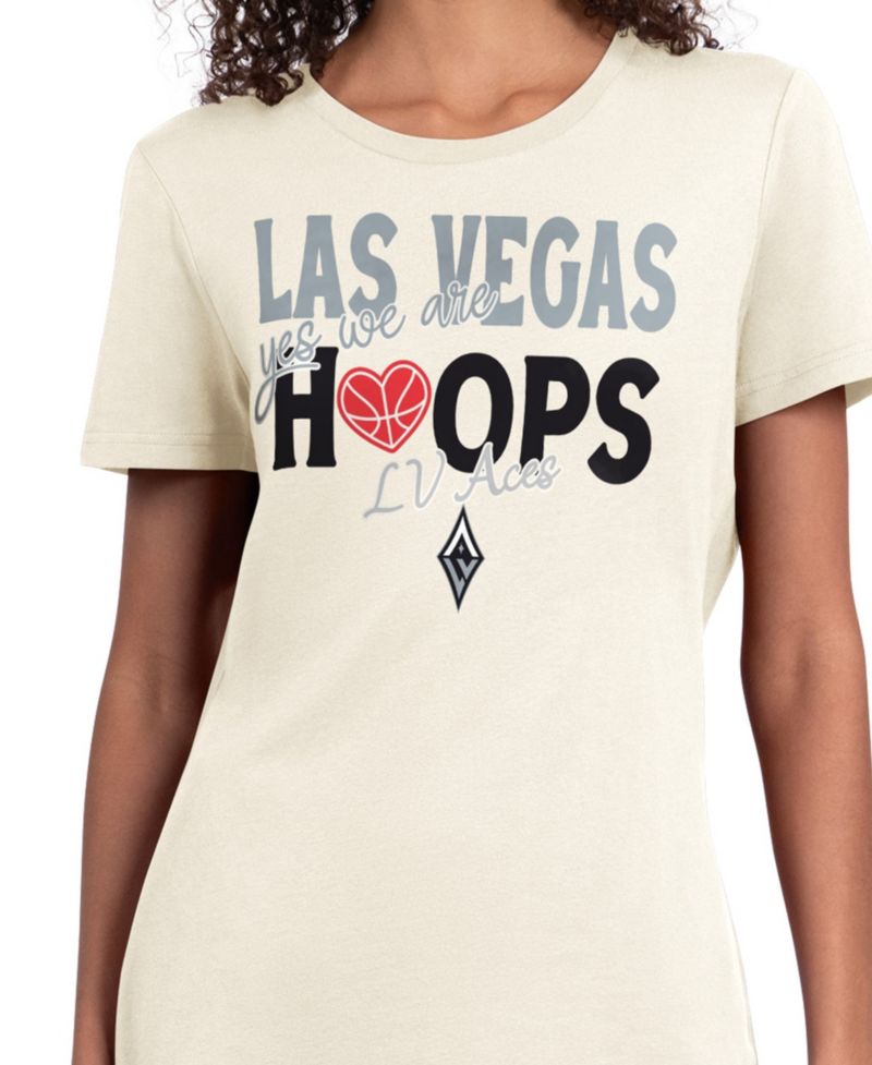 Women's Oatmeal Las Vegas Aces Endzone T-Shirt