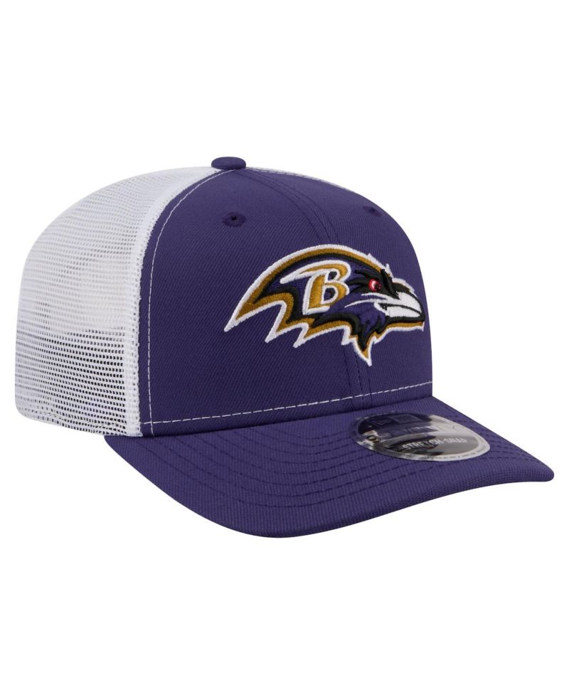 Men's Purple Baltimore Ravens 9SEVENTY Trucker Adjustable Hat