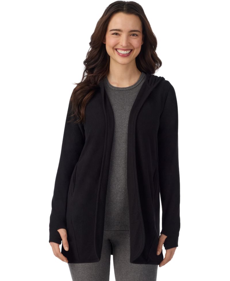 Women's Fleecewear with Stretch Long-Sleeve Hooded Wrap