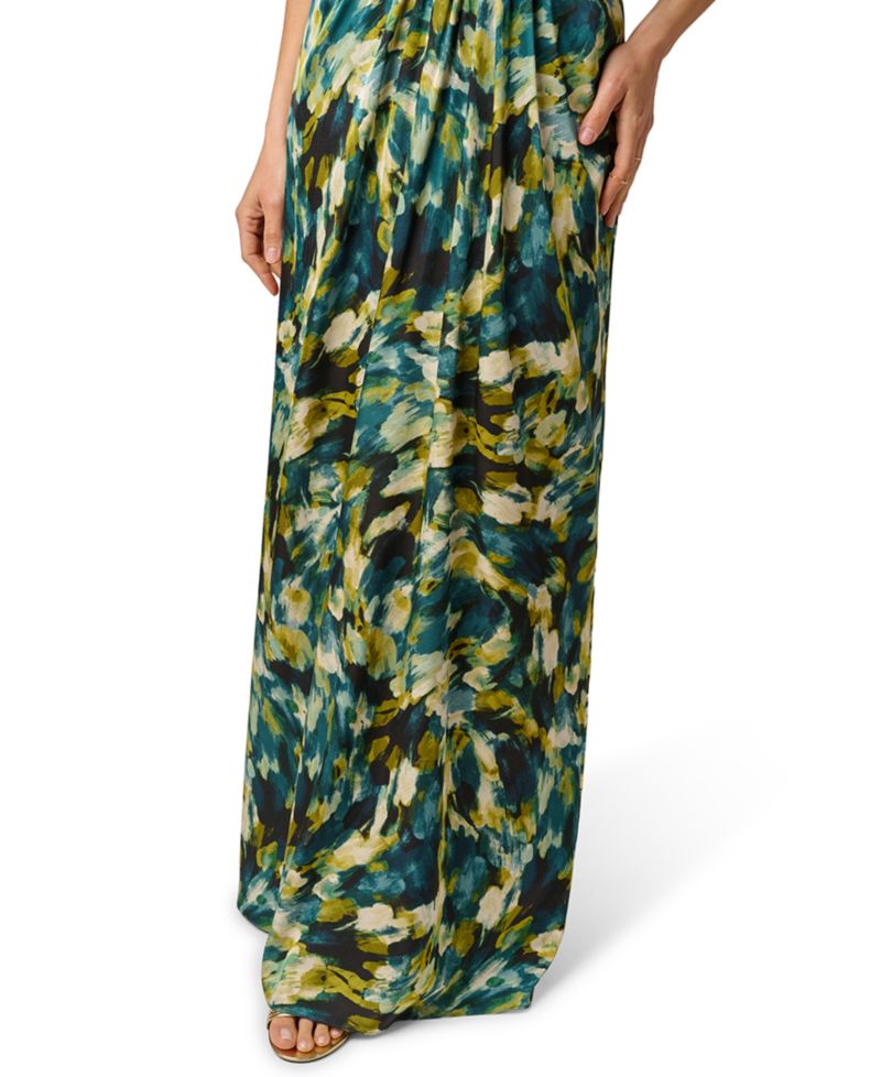 Women's Printed Halter Neck Maxi Dress