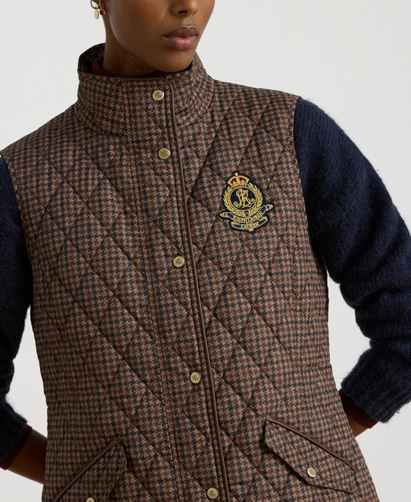 Women's Crested Diamond-Quilted Down-Filled Vest