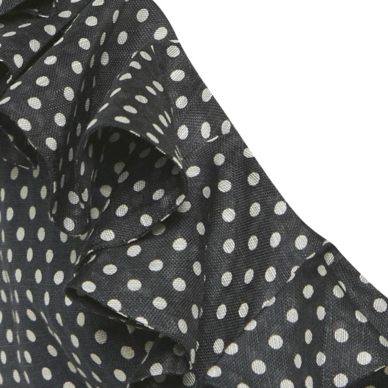 Women's Polka Dots Linen Painted Heart Cascade Top
