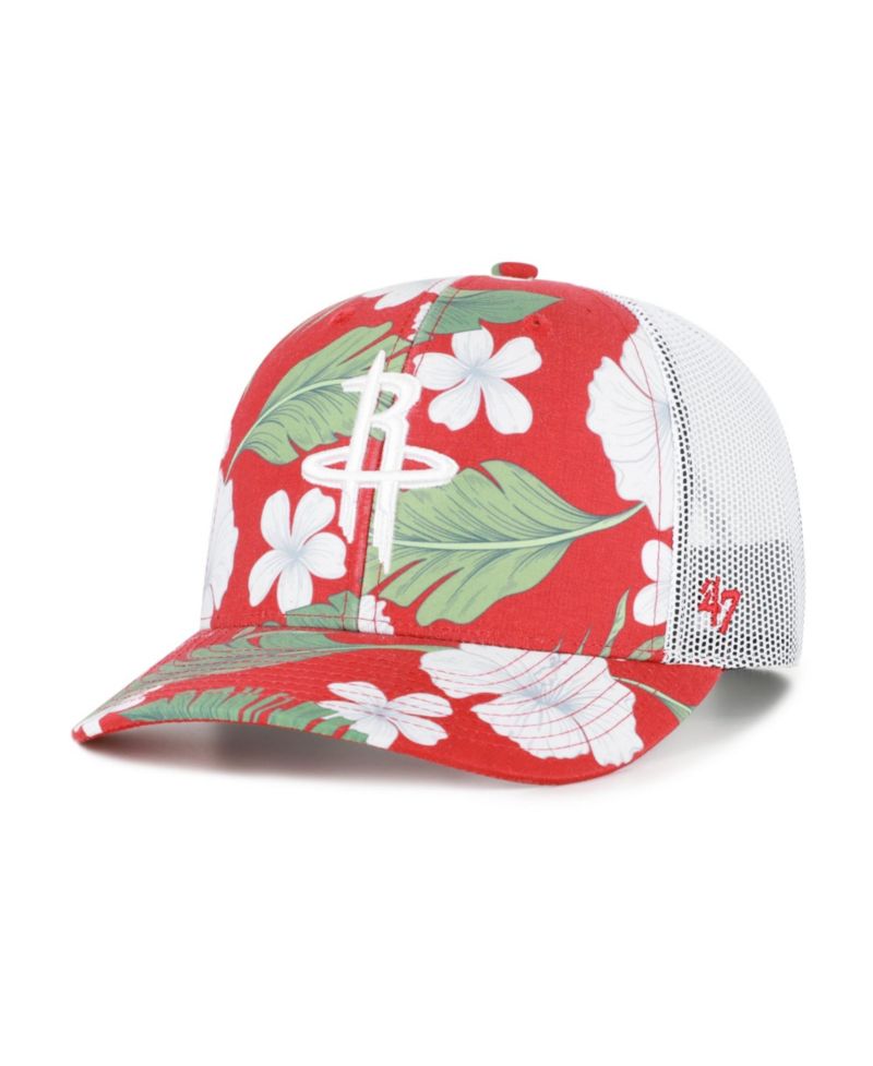 Men's '47 Red Houston Rockets Beach Side Trucker Adjustable Hat