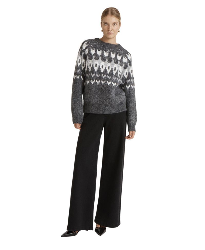 Women's Belinda Fair Isle Long-Sleeve Round Neck Sweater