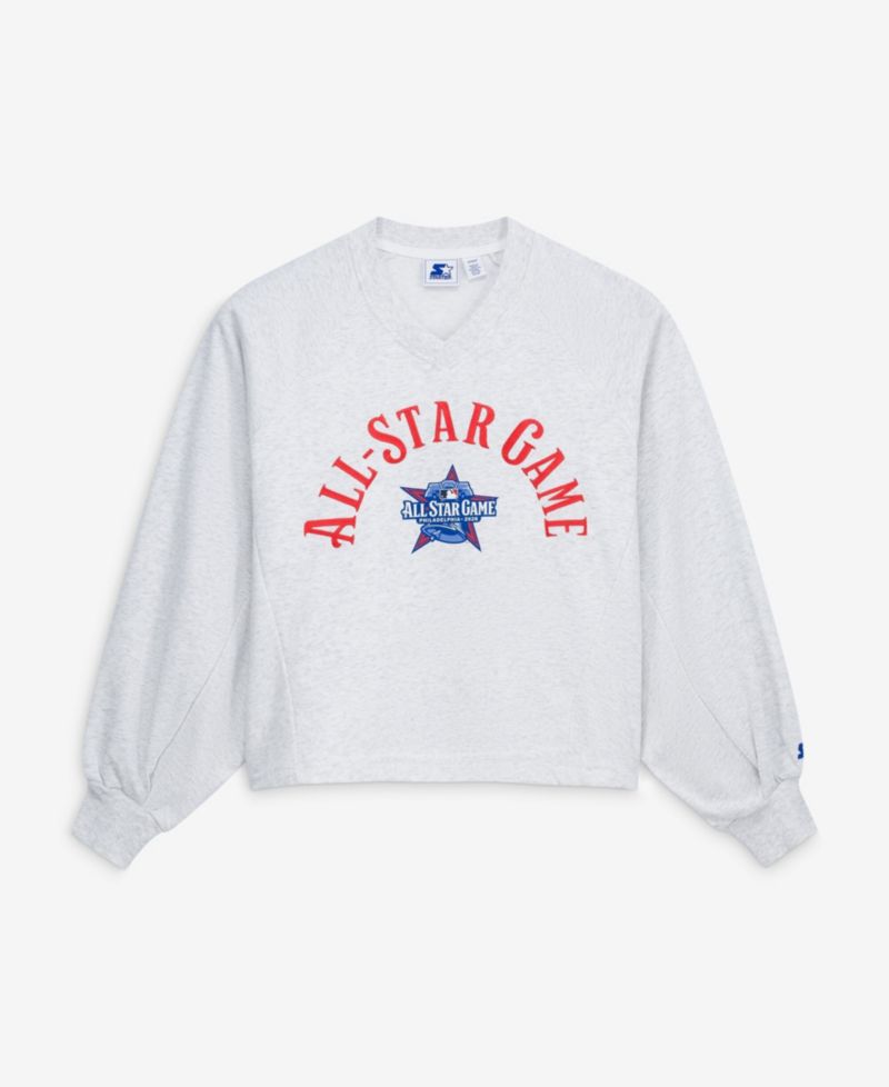Women's Gray 2026 MLB All-Star Game Show Up V-Neck Sweatshirt