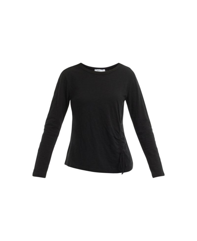 Women's Clothing Long Sleeve Ruched Side Tee