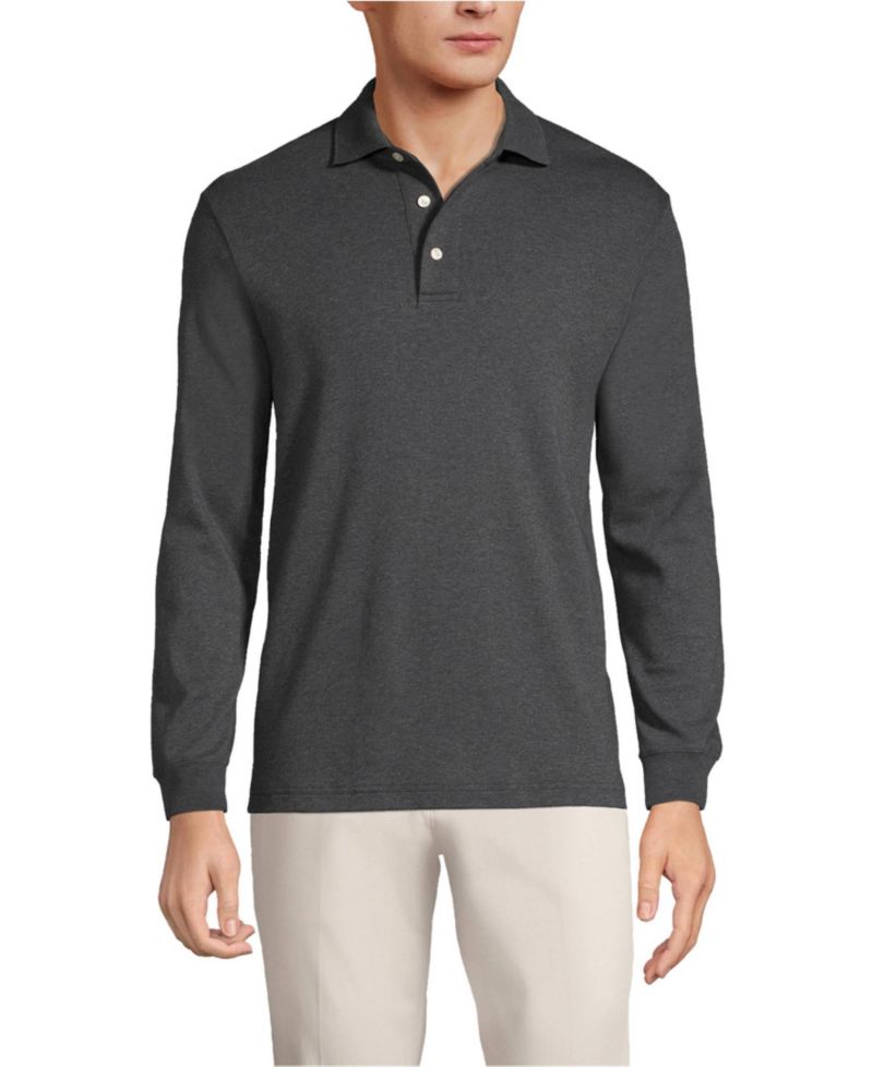 Men's Long Sleeve Cotton Supima Polo Shirt