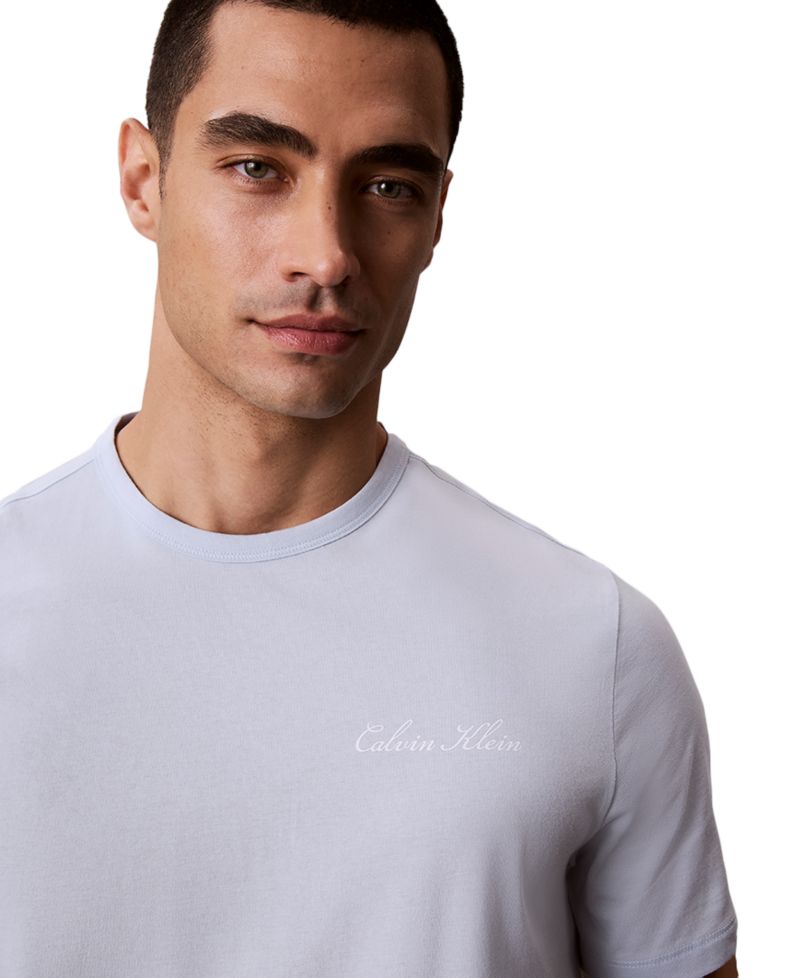 Men's Poplin Script Crewneck Pajama T-Shirt