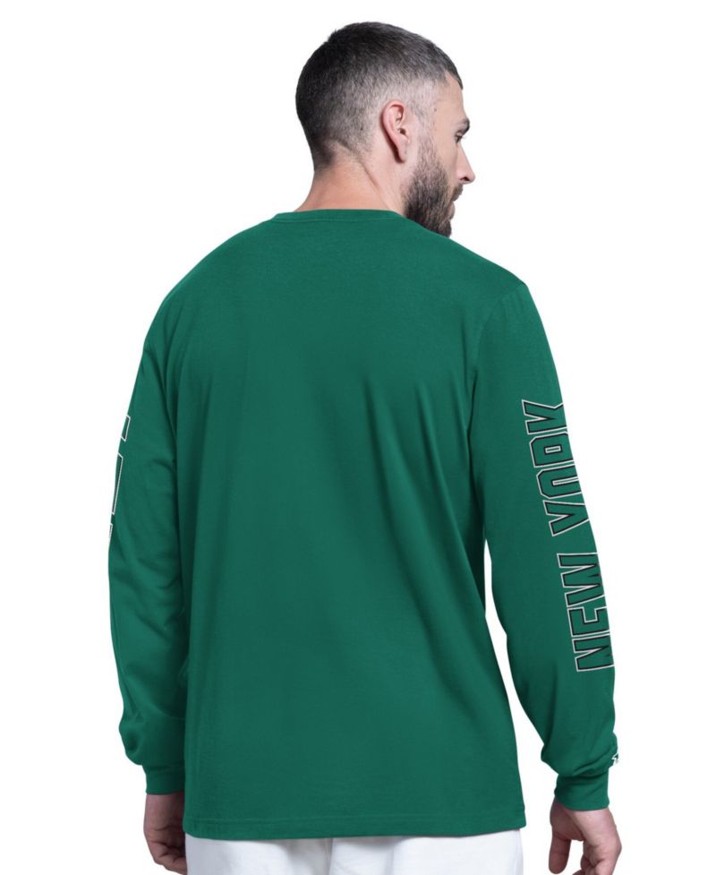 Men's Green New York Jets Clutch Hit II Long-Sleeve T-Shirt
